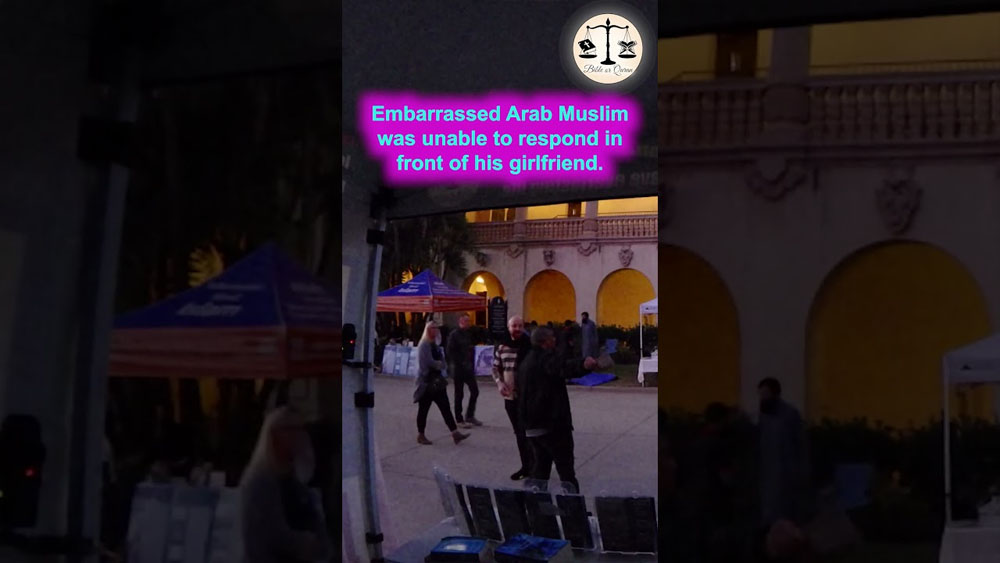 Embarrassed Arab Muslim was unable to respond in front of his girlfriend/BALBOA PARK